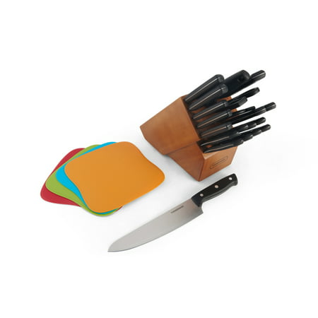 Farberware 25-Piece Triple-Riveted Knife Set with Cutting
