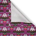thumbnail image 4 of Ambesonne Cinco de Mayo Valance Pack of 2, Mexican Ornate Skull, 54"X12", Dark Magenta Multicolor, 4 of 5
