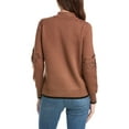 thumbnail image 2 of T Tahari womens  Horse Embroidery Sweater, l, Brown, 2 of 3