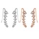 thumbnail image 2 of 7 Crystal Ear Cuffs Qarigey Pendientes para Mujeres y Niñas plata, 2 of 6