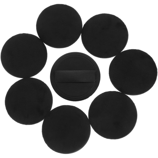unbranded 8Ud Puff Negro Para Maquillaje Duradero Y Portátil Para Retoques Domésticos