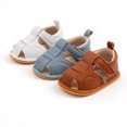 thumbnail image 5 of Sunloudy Unisex Boys Girls First Walker Shoes Solid Color Soft Sole Roman Shoes, 5 of 5