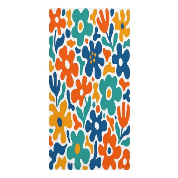 RKSupls Abstract Flower Pattern Microfiber Beach Towel Absorbent Compact Towels for Swimming Pool Beach Travel Things for Vacation Essentials Adult Gift,61.4×30.3Inch
