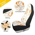 thumbnail image 4 of Orange pet shop pattern Car Seat Cover 2 Piece Set Saddle Blanket Carseat Universal Fit for Vehicle Sedan SUV, 4 of 5