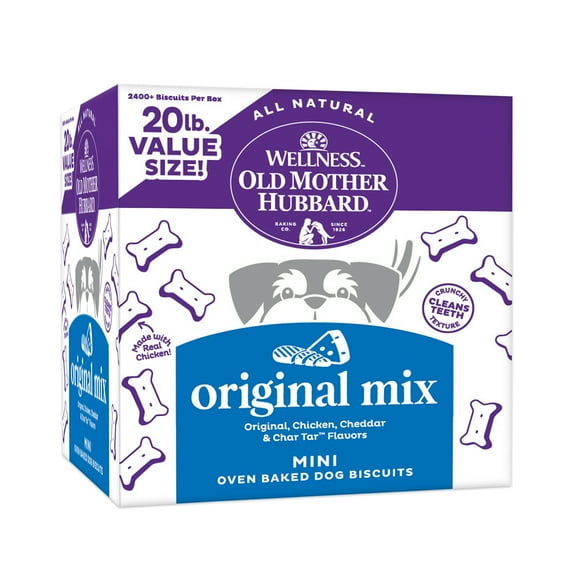 Old Mother Hubbard by Wellness Classic Original Mix Natural Mini Biscuits Dog Treats, 20 lb box