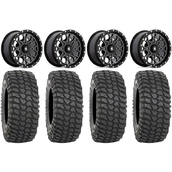 MSA Portal 14" Wheels Milled 28" XCR350 Tires Polaris RZR XP 1000 / PRO XP / Ranger XP 900/1000