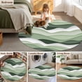 thumbnail image 6 of Sage Green Ombre Large Area Rugs for Bedroom Living Room, Soft Non Slip Carpet Bedside Rug, Modern Moire Geometric Abstract Round Floor Cover Kitchen Accent Rug 8' for Dining Room/Office, 6 of 9