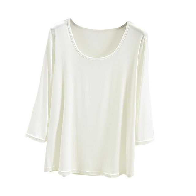 Yuyuzo Pyjamas pour Femmes Hauts Manches Courtes Chemises Surdimensionnées Col Rond T-Shirts Doux Confortables Vêtements de Nuit