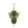 Ross-Simons Jade and 2.40 ct. t.w. Peridot Pendant in Sterling Silver