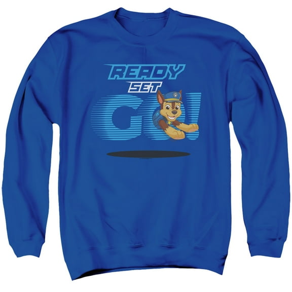 Paw Patrol Ready Set Go! Chase Unisex Adult Crewneck Sweatshirt
