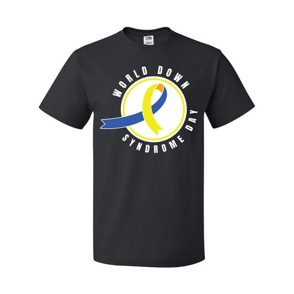 Inktastic World Down Syndrome Day with Yellow and Blue Ribbon T-Shirt