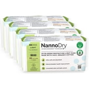 NannoDry Light Incontinence Pads, Unscented, Organic Cotton, All Natural (4 pack, 80 ct)