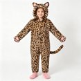 thumbnail image 6 of Faraee Kids Halloween Funny Pajamas 2-10 Years Flannel Fleece Black Leopard Hood Cat Costume Girls Boys Animal Cosplay Party One Piece Romper 2T 3T 4T 5T 6T, 6 of 6