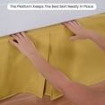 thumbnail image 5 of Dee's Collection Magic Bed Skirt 16 Inch Drop Length 100% Microfiber Fabric Pleated Split Corners (Twin XL-Golden), 5 of 6