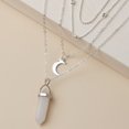 thumbnail image 2 of Collier multicouche Faux Crystal: Collier à chaîne de collier Pendentif lune perlée, 2 of 10