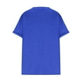 thumbnail image 5 of Homenesgenics 3X Womens Tops Plus Size Tops for Women Sexy V-Neck Blouse Solid Casual Loose Summer Short Sleeve Blouse Blue L-5XL, 5 of 6
