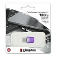 thumbnail image 5 of Kingston DataTraveler microDuo 3C USB Flash Drive - 128 GB - USB 3.2 (Gen 1) Type C, USB 3.2 (Gen 1) Type A - 200 MB/s Read Speed - Purple - 5 Year Warranty, 5 of 6