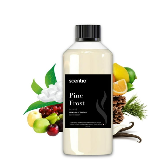 Scentia Pine Frost Essential Oil – 500ml Professional Holiday Diffuser Oil | Crisp Winter Blend with Fir, Pine, Citrus & Vanilla | Bulk Aromatherapy for Homes, Spas, Hotels & DIY Candle Supplies