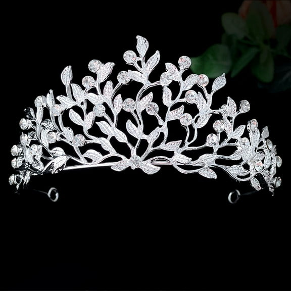 Hemoton Bridal Tiara Crown Wedding Party Girls Crown Headdress Party Rhinestone Bridal Tiara Bride Crown