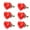 Red, variant on Uxcell Solid Ceramic Knob Heart Shaped Drawer Pull Handle Cupboard Wardrobe Red 6 Pack