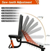 AMOSTBY Adjustable Weight Bench for Home Gym 600 lbs weight capacity