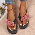 thumbnail image 4 of Samickarr Summer Slippers For Women Indoor And Outdoor Wide Fashion Women's Shoes Casual Round Toe Wedge Heel Slippers Floral Beach Sandals, 4 of 4