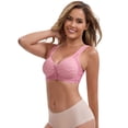 thumbnail image 5 of DARING DIVA Women's Lace Front Closure Push Up Wide Strap Bra S Pink, 5 of 6
