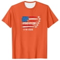 thumbnail image 4 of WEIWEN Mens 4th of July Tshirts Big and Tall American Flag Patriotic T Shirts for Man 250 Anniversary USA Shirt Air Force 250 Years 1776-2026 Oversized Tops Men's T-Shirts Orange, XL, 4 of 5