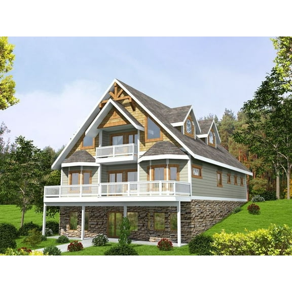 001-3534: Northwest 3 Bed, 4 Bath Luxury Home Plan, 3618 Sq Ft: Full Blueprints with License to Build by Home Plan Marketplace - Lesuto