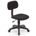 thumbnail image 1 of Hodedah Armless Adjustable Height Swivelling Task Chair in Black Fabric, 1 of 5