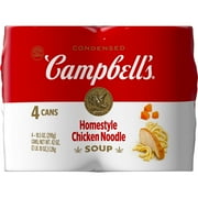 Campbells Condensed Homestyle Chicken Noodle Soup, 10.5 oz Can (4 Pack)