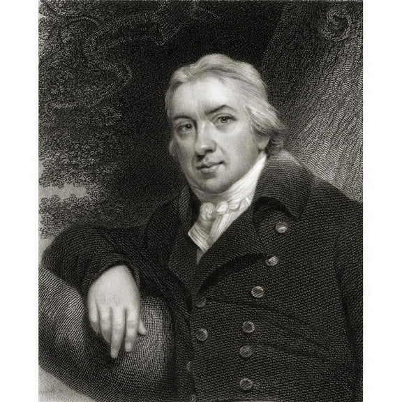 Edward Jenner 1749-1823 English Surgeon Discoverer of Smallpox Vaccination From The Book -Gallery of Portraits Published London 1833 Poster Print, 13 x 17