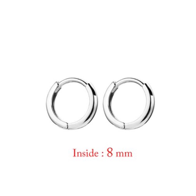 Pendientes de aro de acero inoxidable para mujer, aretes pequeños de circonita de cristal, Piercing de cartílago, joyería, 2 unidades