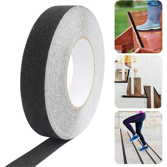 Anti Slip Tape, Strong Grip Abrasive, Non Slip Tape, Safety Track Tape for Stairs Shower ladder Steps Inside and Outside (15m * 2.5cm)