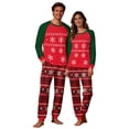 thumbnail image 2 of QIUOMBBP Family Matching Two Piece Christmas Pajamas Sets Men Women Round Neck Long Sleeve Tees Sleep Bottoms Loungewear, Red, XL, 2 of 8