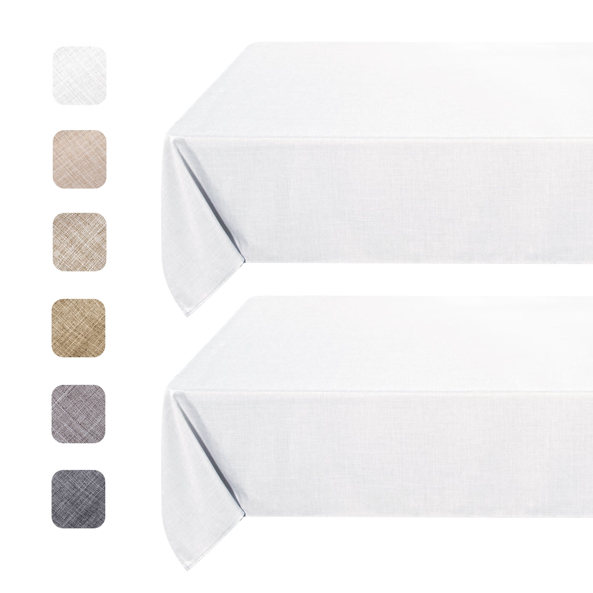 SANCUA Pack of 2 Faux Linen Tablecloths Rectangle 60 x 120 Inch