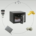 thumbnail image 2 of Personal Wall Safe, 0.24 Cubic Feet Electronic Deluxe Digital Security Mini Safe Box with Key, Upgraded Safe and Digital Steel Safe Box, Stalwart Steel Safe for Home, Include 4 Batteries, S8990, 2 of 8