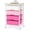 Dark Pink, variant on Utility-Rolling-Craft-Storage-Cart-Organizer with 4 Drawers and Wooden Tabletop, 4 Tier Drawer Cart for Home Office, Kid Room, Classroom Teacher, Dorm, Pink