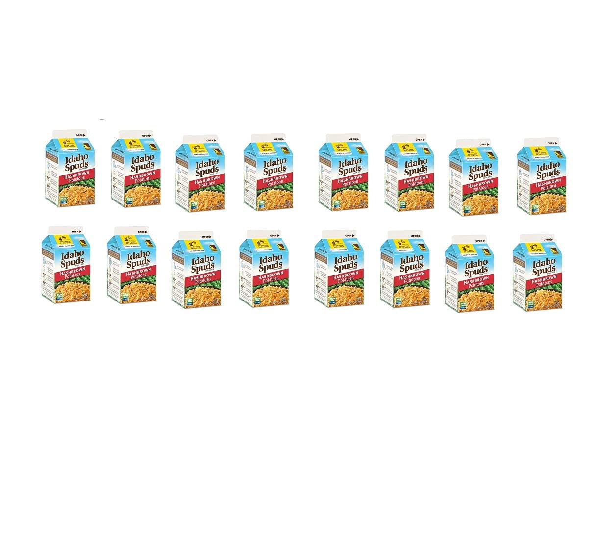 daho Spuds Real Potato, Gluten Free, Hashbrowns 4.2oz (16 Pack)