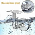 thumbnail image 3 of 304 Stainless Steel Handrail Support for Staircase Banister Wall Support for Wooden Banister Silver - Oi-FRIS (4 Pieces), 3 of 5