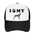 thumbnail image 2 of Youth Big Kid Trucker Hat I Love My Weimaraner Dog, 2 of 5