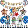 thumbnail image 2 of Globos de aluminio de Buzz Lightyear, suministros para fiestas de cumpleaños de Toy Story de Disney, decoración para fiestas de cumpleaños de niños de 1, 2 y 3 años, 2 of 5