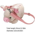 thumbnail image 7 of Kwuty Plush Pig Crossbody Bag Cartoon Shoulder Bag Plush Animal Satchel Bag Kawaii Purse Handbag Messenger Bag for Birthday Gift, Pink, 7 of 7