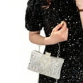 thumbnail image 3 of Womens Sparkly Rhinestone Sequin Glitter bag Clutch Evening Handbag Shoulder Bags Purse for Wedding Party Prom, 3 of 9