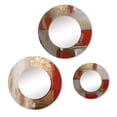thumbnail image 2 of Designart "Lunar Redemption Abstract in Gold and Red I" Abstract Round Mirror Set of 3 - Modern Gold Round Living Room Wall Mirror Set, 2 of 5