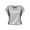 C419/Grey, variant on XIYON Womens T Shirts Spring Summer Short Sleeve Satin T Shirt Loose Casual Crew Neck Vacation Outfits
