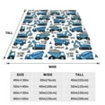Zufioo Blue Excavator Fleece Blanket Queen Size,Plush Bed Blanket,Ultra