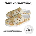 thumbnail image 6 of Daiia Groovy Floral Print Women’s Fuzzy Slippers Memory Foam Lightweight House Shoes Cozy Loafer Flannel House Shoes-44/45, 6 of 7