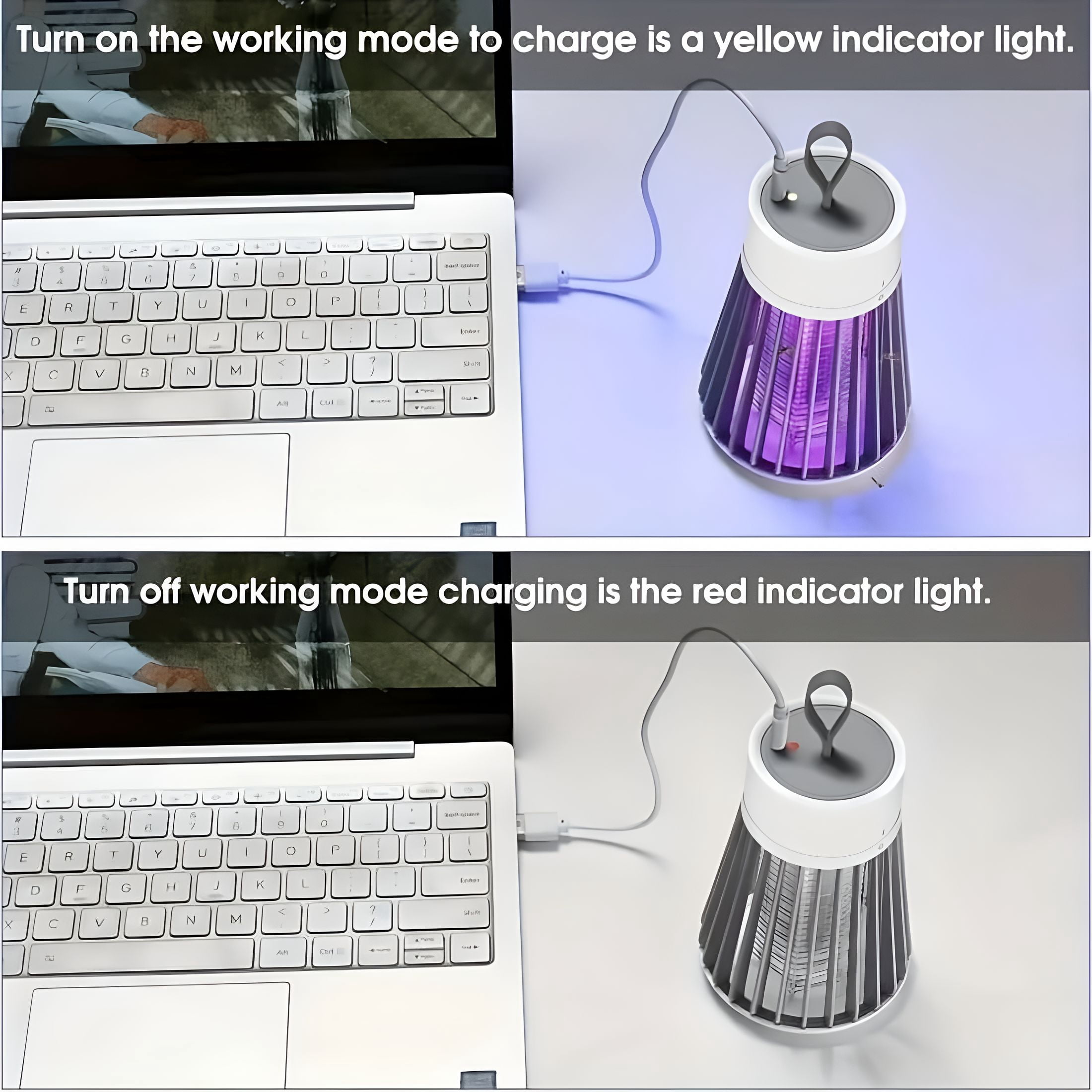 HIBIBUD Mosquito Zapper Fly Trap Mosquito Killer Lamp Usb Electric Radiationless Led Mute Bed Bug Killer Indoor for Mosquito Insect Gnat Moth Fruit Flies with A Small Brush