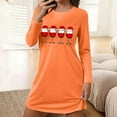 thumbnail image 2 of Wensltd Women's Short Sleepshirts Stylish Long Sleeve Round Neck Christmas Home Wear Nightgown S-XXL, 2 of 6